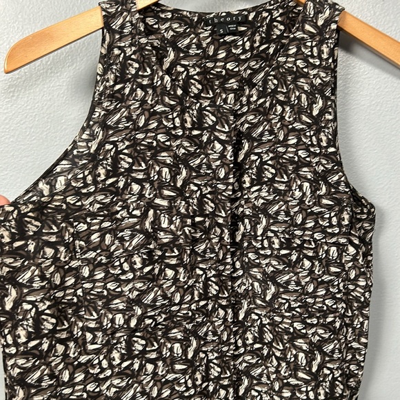 Theory Women’s Silk Abstract Semine Shirt Button Down Black Gray Small - Picture 2 of 13